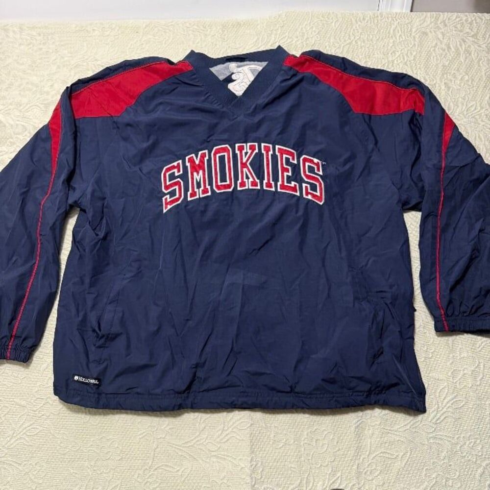Vintage Holloway Tennessee Smokies V-Neck Pullover Windbreaker Size XL